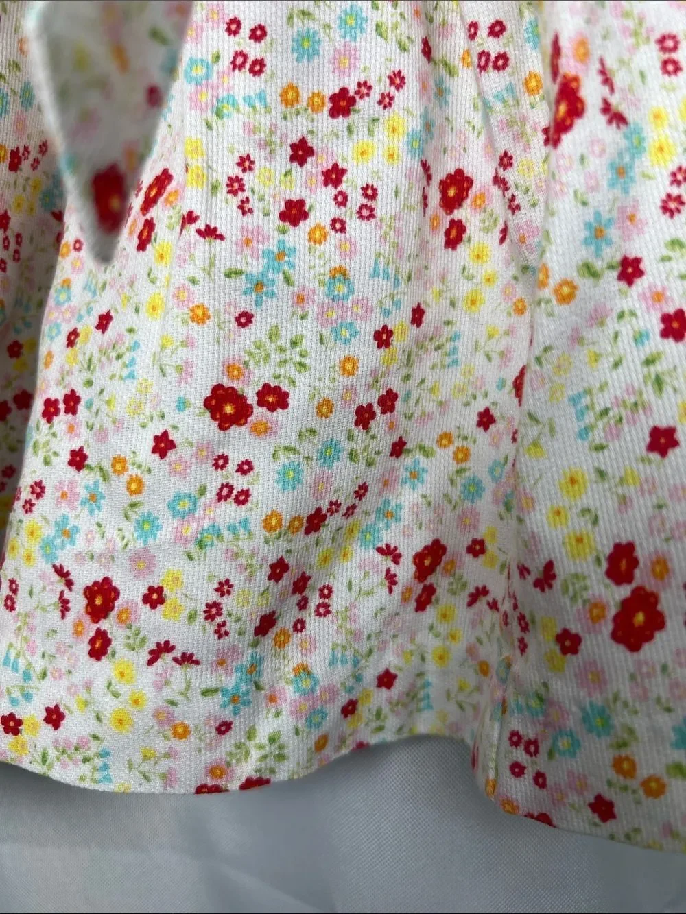 Laura Ashley Floral smocked dress with rose embroidery pink and white 9 months